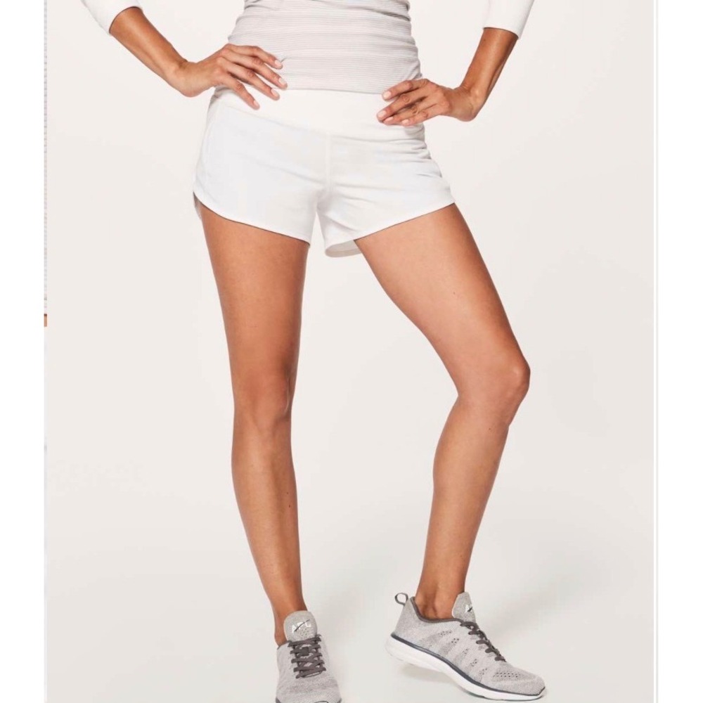 Lululemon Speed Up Short *Long 4" – White – Size 4 – Good Used Condition
